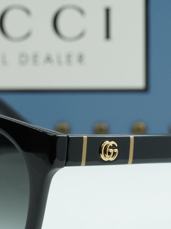 Gucci GG1122SA 001 Square Sunglasses – Black/Grey Gradient main image 4